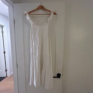 Joe Fresh babydoll ruffle top linen/cotton dress